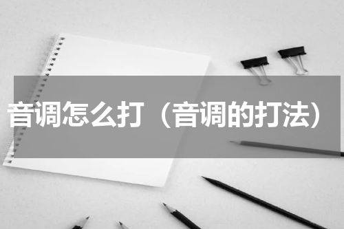 音调怎么打（音调的打法）