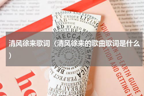 清风徐来歌词（清风徐来的歌曲歌词是什么）