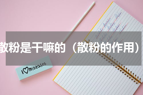 散粉是干嘛的（散粉的作用）