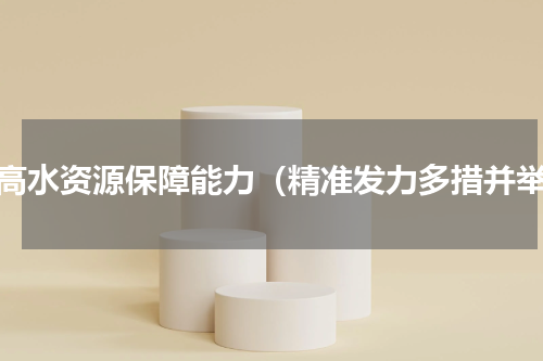 提高水资源保障能力（精准发力多措并举）