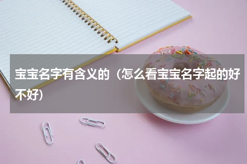 宝宝名字有含义的（怎么看宝宝名字起的好不好）
