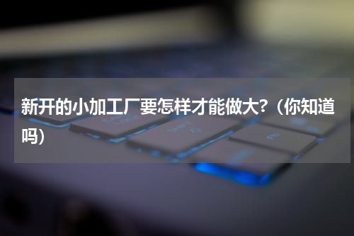 新开的小加工厂要怎样才能做大?（你知道吗）