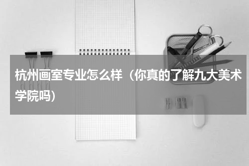杭州画室专业怎么样（你真的了解九大美术学院吗）