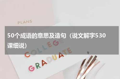 50个成语的意思及造句（说文解字530课细说）
