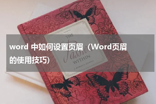 word 中如何设置页眉（Word页眉的使用技巧）