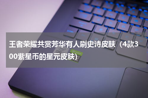 王者荣耀共赏芳华有人刷史诗皮肤（4款300紫星币的星元皮肤）