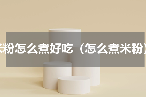 米粉怎么煮好吃（怎么煮米粉）