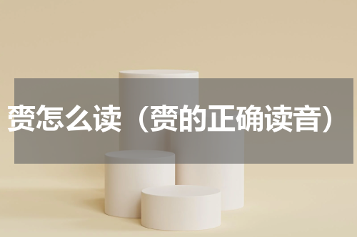 赍怎么读（赍的正确读音）