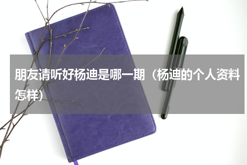 朋友请听好杨迪是哪一期（杨迪的个人资料怎样）
