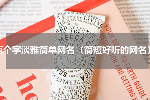 两个字淡雅简单网名（简短好听的网名）