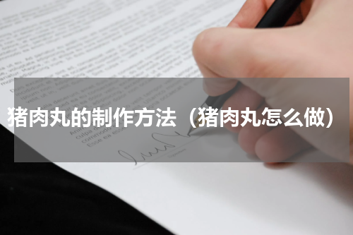 猪肉丸的制作方法（猪肉丸怎么做）