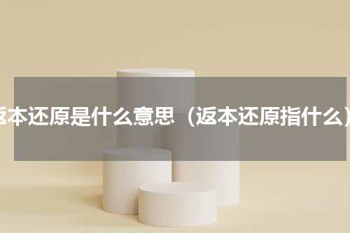 返本还原是什么意思（返本还原指什么）