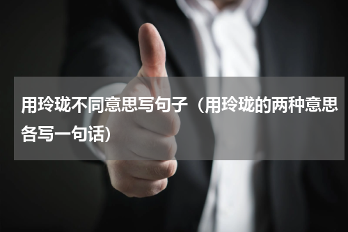 用玲珑不同意思写句子（用玲珑的两种意思各写一句话）