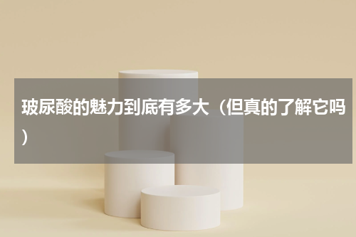 玻尿酸的魅力到底有多大（但真的了解它吗）