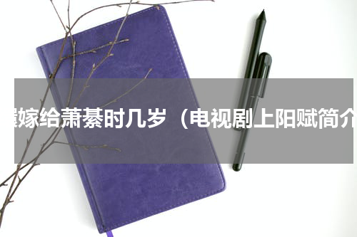 王缳嫁给萧綦时几岁（电视剧上阳赋简介）