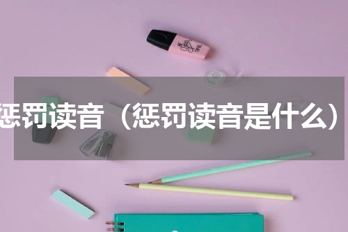 惩罚读音（惩罚读音是什么）