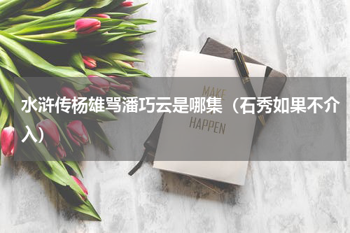 水浒传杨雄骂潘巧云是哪集（石秀如果不介入）