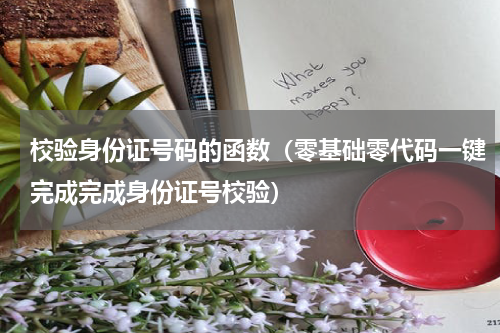校验身份证号码的函数（零基础零代码一键完成完成身份证号校验）