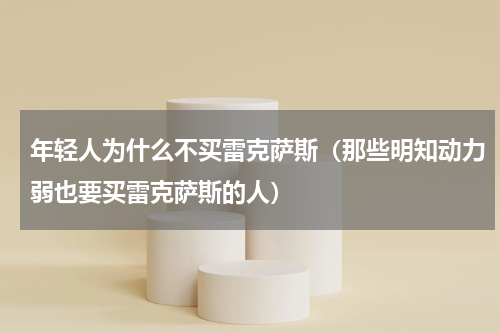 年轻人为什么不买雷克萨斯（那些明知动力弱也要买雷克萨斯的人）
