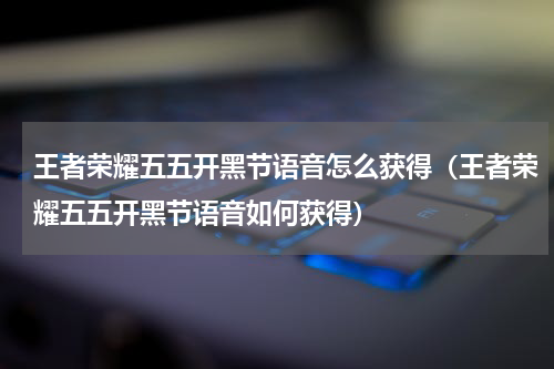 王者荣耀五五开黑节语音怎么获得（王者荣耀五五开黑节语音如何获得）