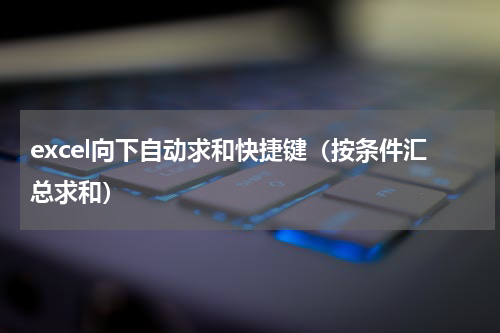 excel向下自动求和快捷键（按条件汇总求和）