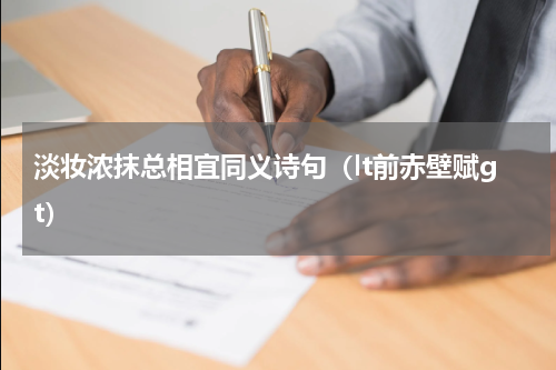 淡妆浓抹总相宜同义诗句（lt前赤壁赋gt）
