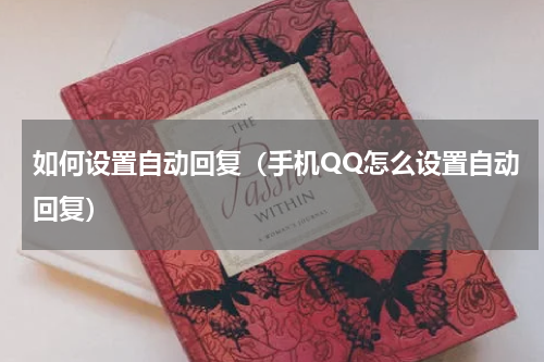 如何设置自动回复（手机QQ怎么设置自动回复）