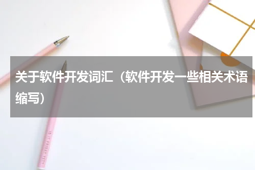 关于软件开发词汇（软件开发一些相关术语缩写）