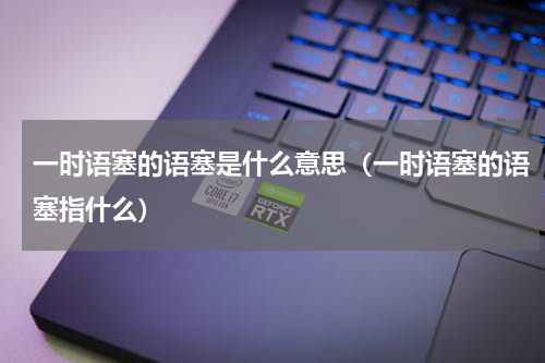 一时语塞的语塞是什么意思（一时语塞的语塞指什么）