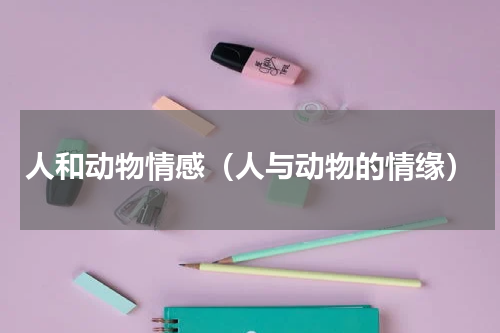 人和动物情感（人与动物的情缘）