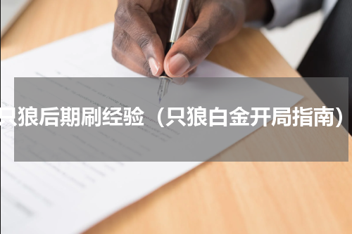 只狼后期刷经验（只狼白金开局指南）