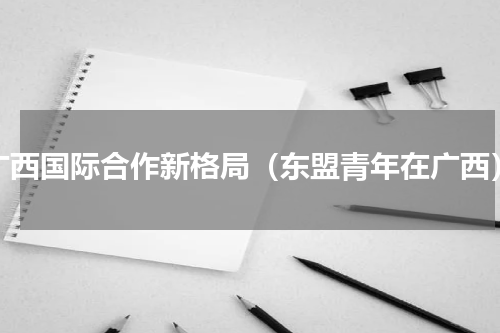 广西国际合作新格局（东盟青年在广西）