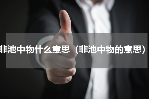 非池中物什么意思（非池中物的意思）