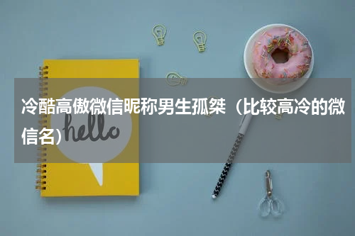 冷酷高傲微信昵称男生孤桀（比较高冷的微信名）