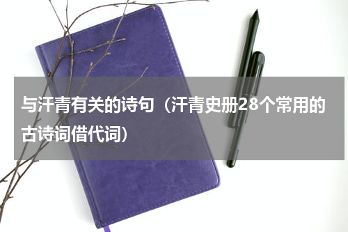与汗青有关的诗句（汗青史册28个常用的古诗词借代词）