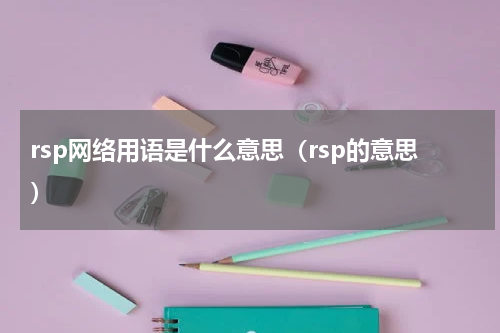 rsp网络用语是什么意思（rsp的意思）