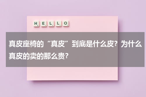 真皮座椅的“真皮”到底是什么皮？为什么真皮的卖的那么贵？