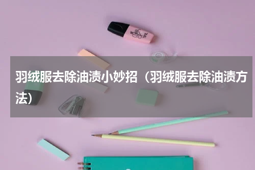 羽绒服去除油渍小妙招（羽绒服去除油渍方法）
