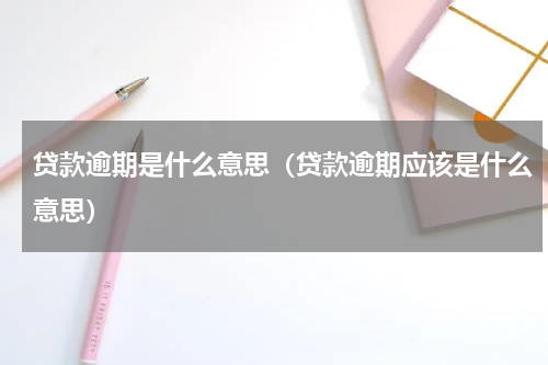 贷款逾期是什么意思（贷款逾期应该是什么意思）