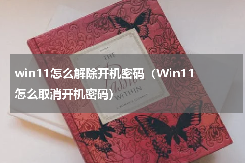 win11怎么解除开机密码（Win11怎么取消开机密码）