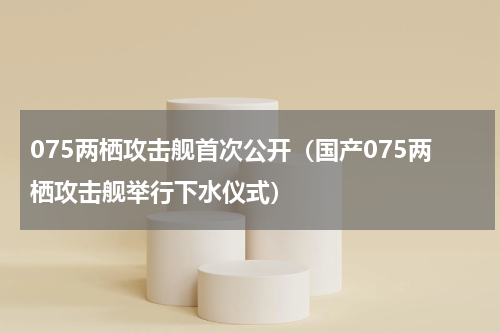 075两栖攻击舰首次公开（国产075两栖攻击舰举行下水仪式）