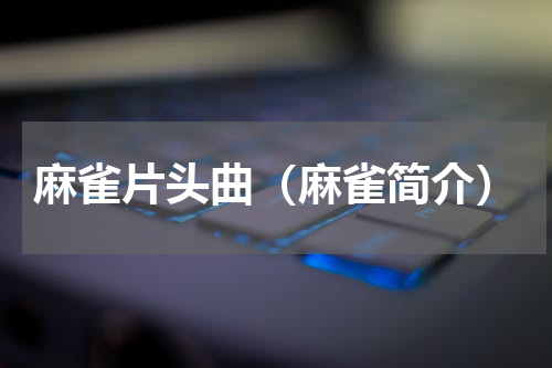 麻雀片头曲（麻雀简介）