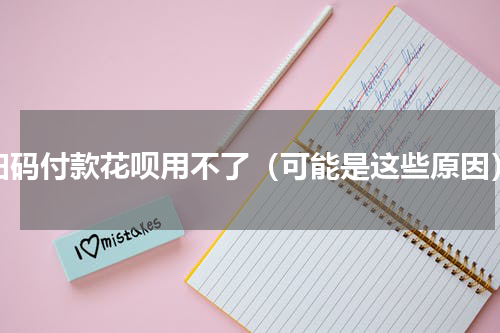 扫码付款花呗用不了（可能是这些原因）