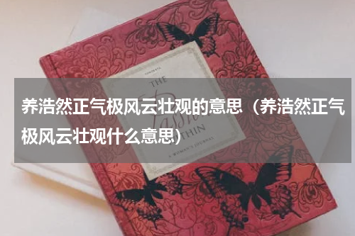 养浩然正气极风云壮观的意思（养浩然正气极风云壮观什么意思）