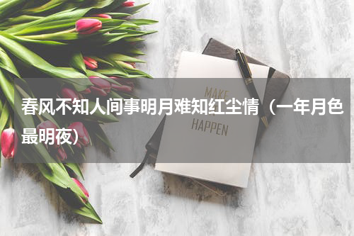 春风不知人间事明月难知红尘情（一年月色最明夜）