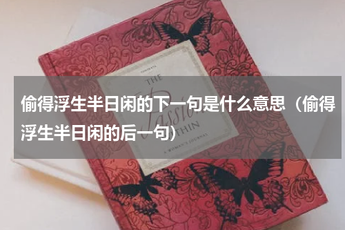 偷得浮生半日闲的下一句是什么意思（偷得浮生半日闲的后一句）