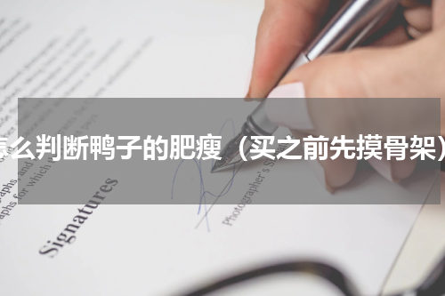 怎么判断鸭子的肥瘦（买之前先摸骨架）