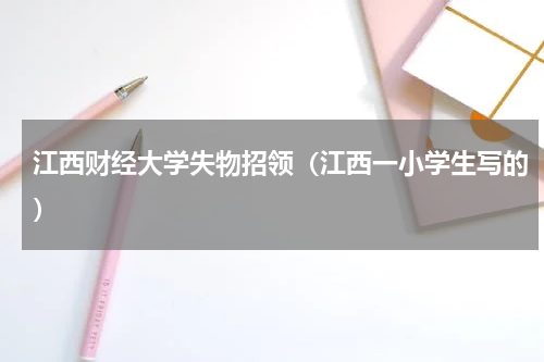 江西财经大学失物招领（江西一小学生写的）