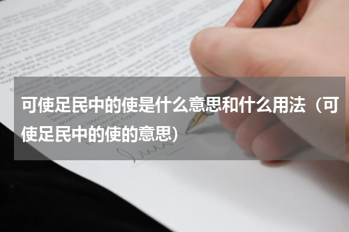 可使足民中的使是什么意思和什么用法（可使足民中的使的意思）
