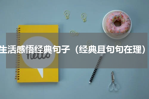 生活感悟经典句子（经典且句句在理）